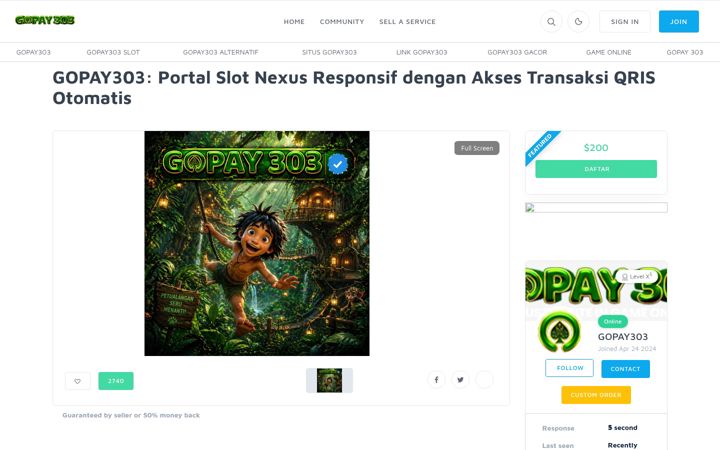 Screenshot of gopay303.com