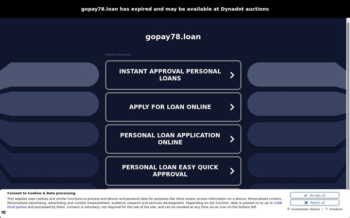 Screenshot of gopay78.loan