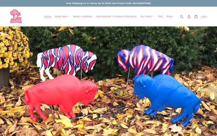 Screenshot of gopinkbuffalo.com