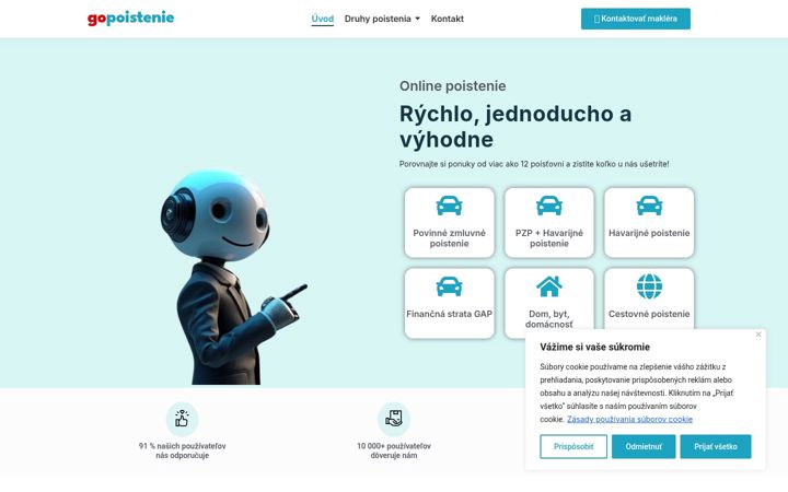Screenshot of gopoistenie.sk