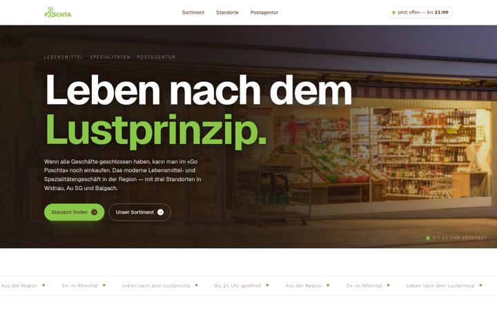 Screenshot of goposchta.ch
