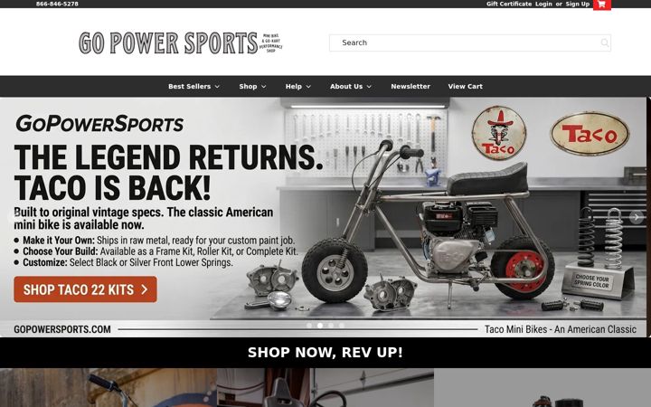 Screenshot of gopowersports.com