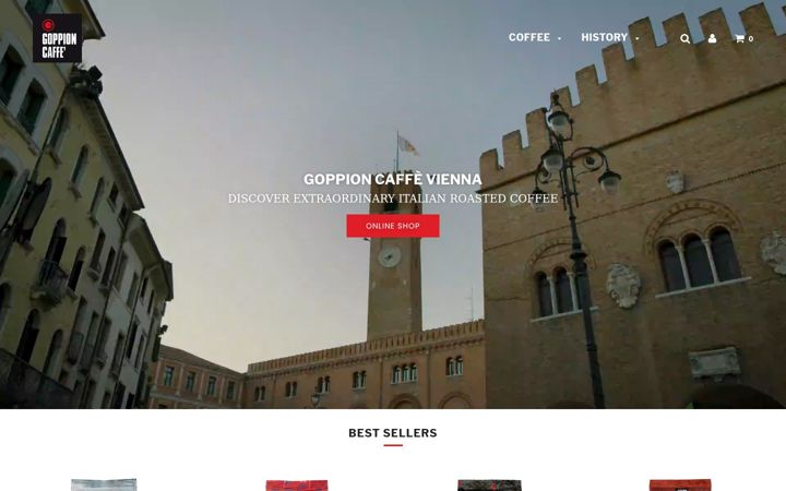 Skjermbilde av goppioncaffe.at