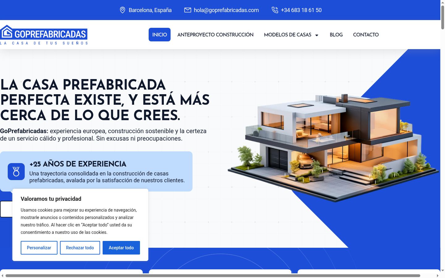 Screenshot del banner di consenso mostrato prima di qualsiasi interazione