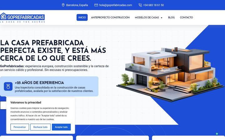 Screenshot of goprefabricadas.com