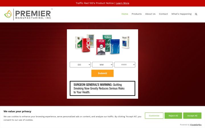 Screenshot of gopremier.com