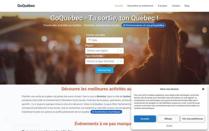 Screenshot of goqc.ca