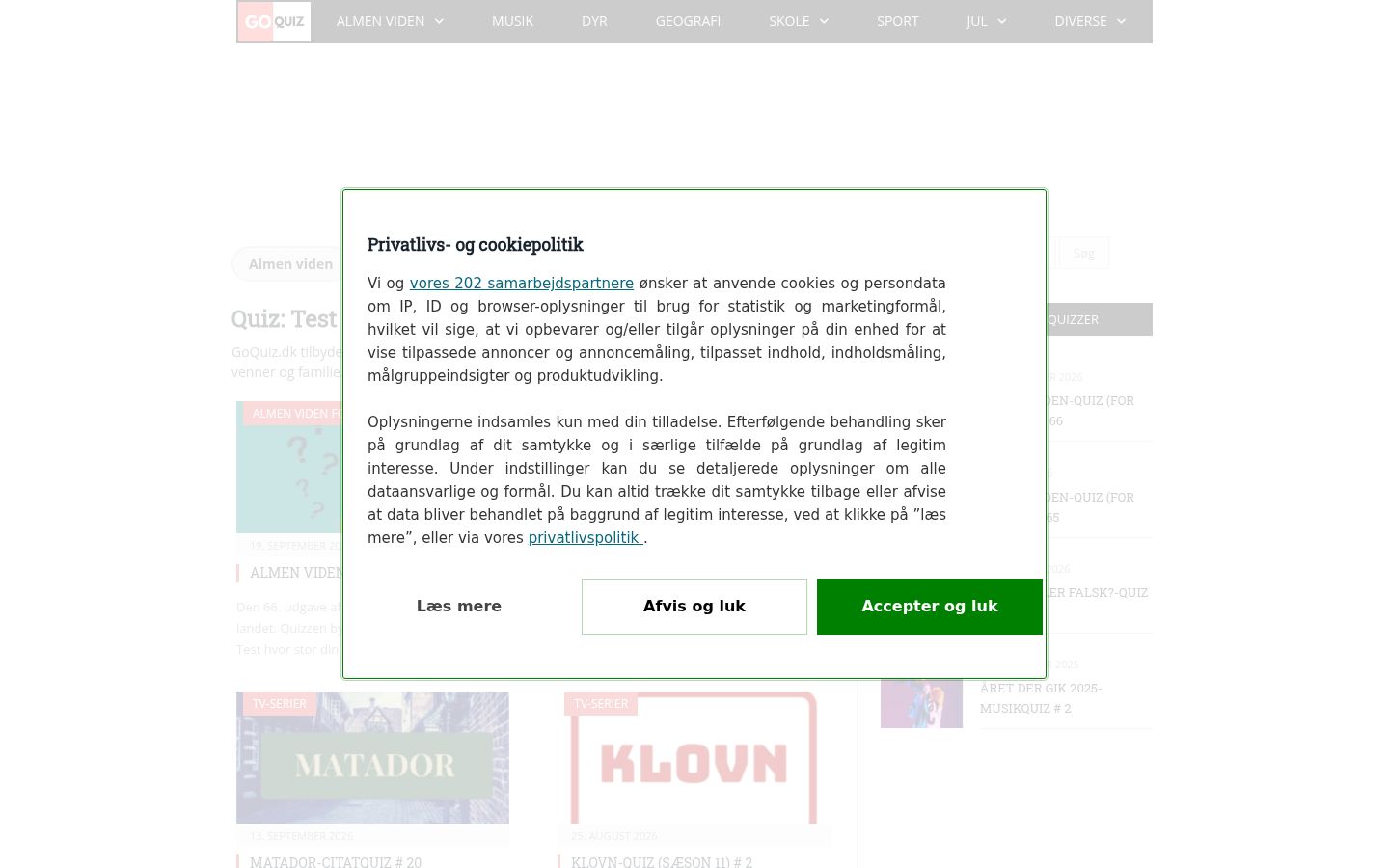 Screenshot tal-banner tal-kunsens muri qabel kwalunkwe interazzjoni