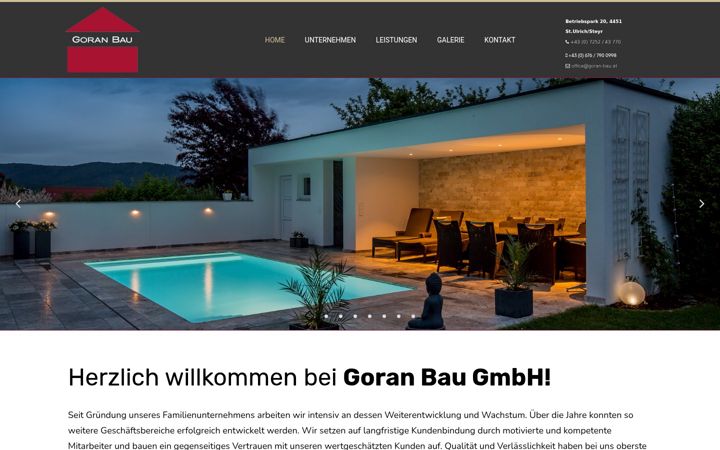Screenshot of goran-bau.at