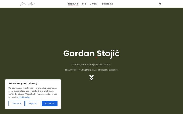 Screenshot of gordanstojic.com