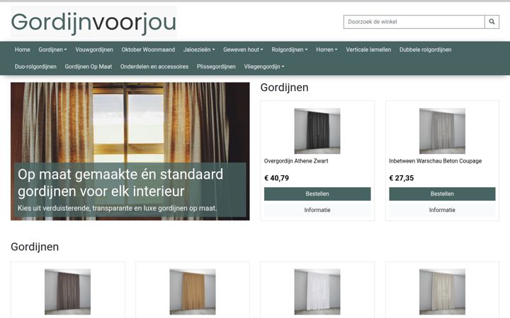 Screenshot of gordijnenvoorjou.nl
