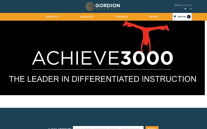 Screenshot of gordionakademilms.com