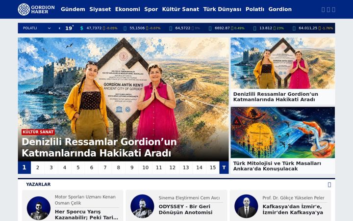 Screenshot of gordionhaber.com