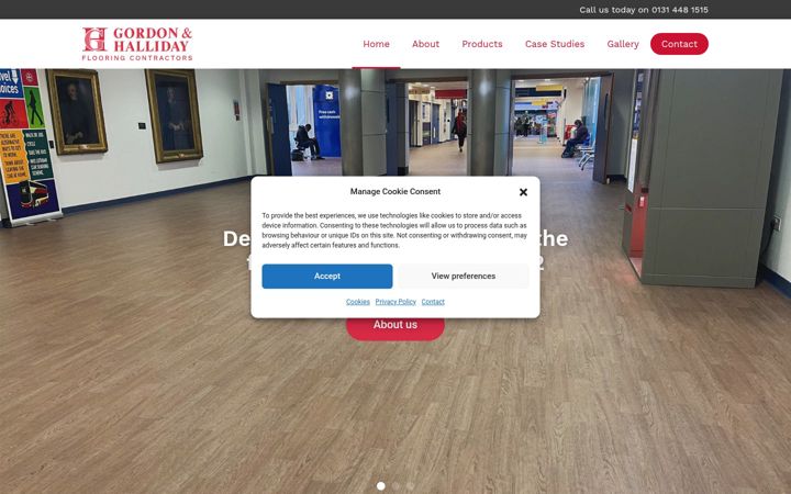 Screenshot of gordon-halliday.co.uk