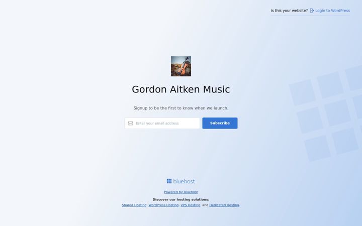 Screenshot of gordonaitkenmusic.com