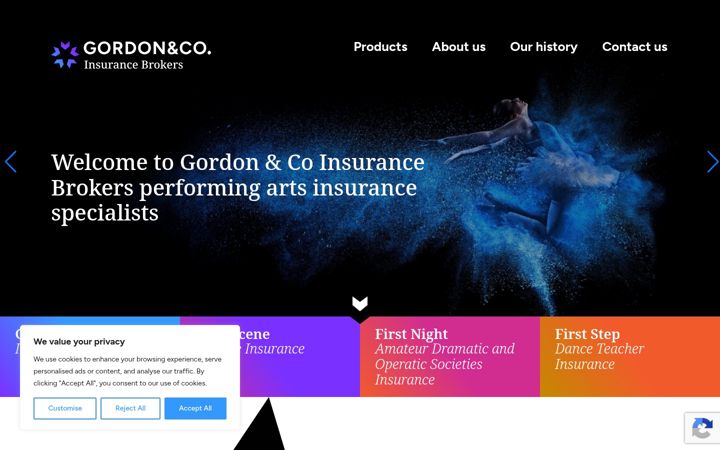 Screenshot of gordonandco.co.uk