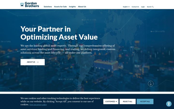 Screenshot of gordonbrothers.com