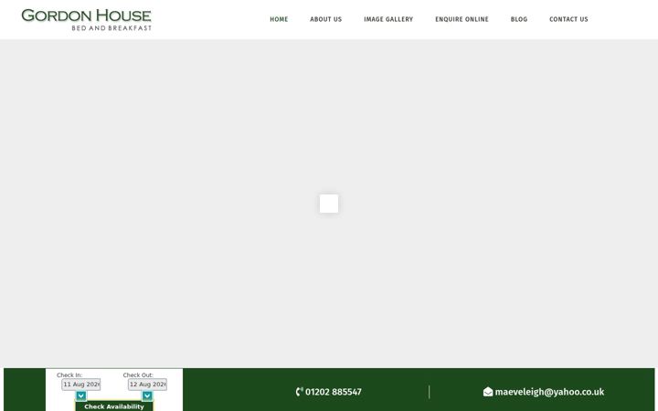 Screenshot of gordonhouseguesthouse.co.uk
