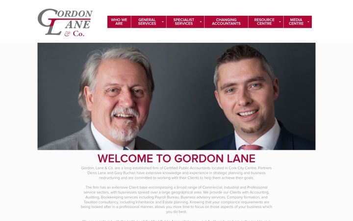 Screenshot of gordonlane.ie