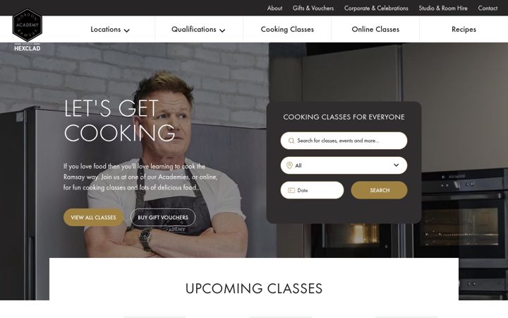 Screenshot of gordonramsayacademy.com
