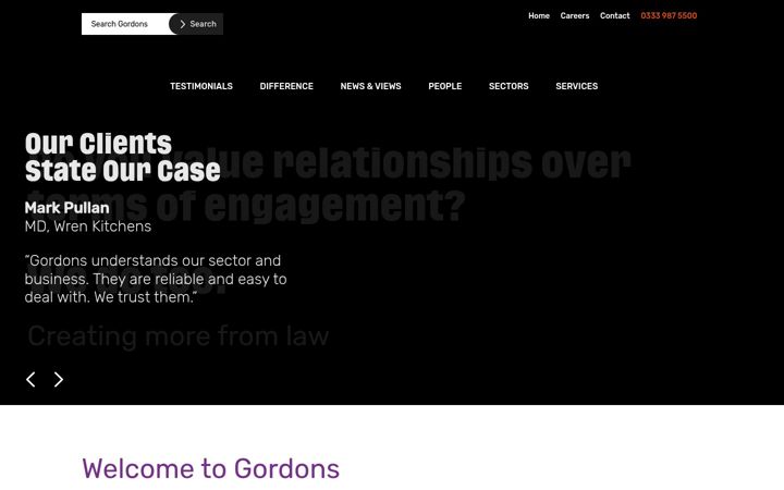 Screenshot of gordonsllp.com