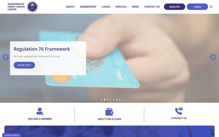 Screenshot of goresbridgecu.ie