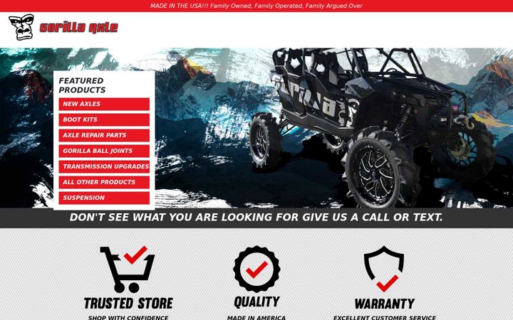 Screenshot of gorilla-axle.com