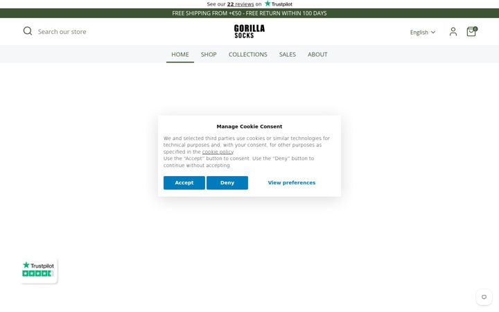 Screenshot of gorilla-socks.com