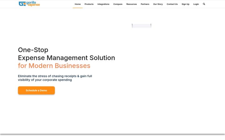 Screenshot of gorillaexpense.com