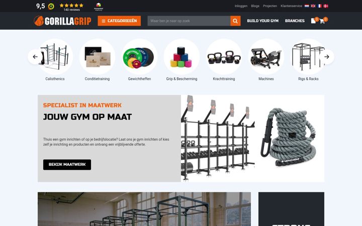 Screenshot of gorillagrip.nl