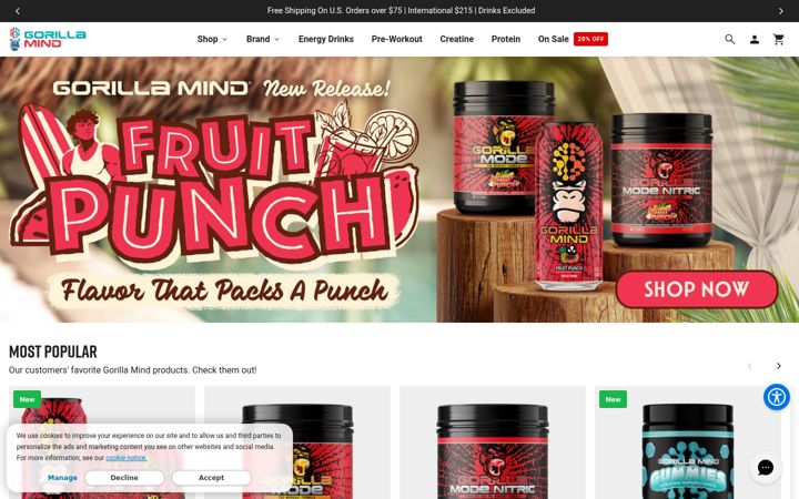 Screenshot of gorillamind.com