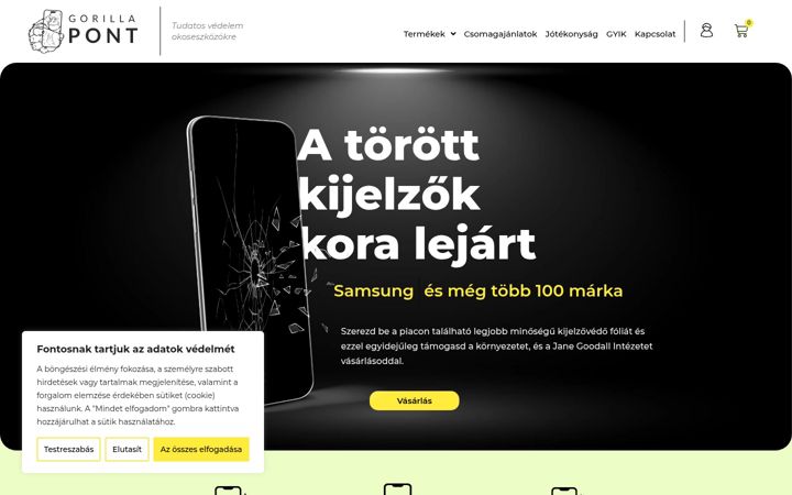 Screenshot of gorillapont.hu