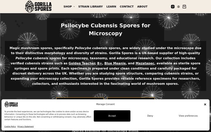 Screenshot of gorillaspores.co.uk
