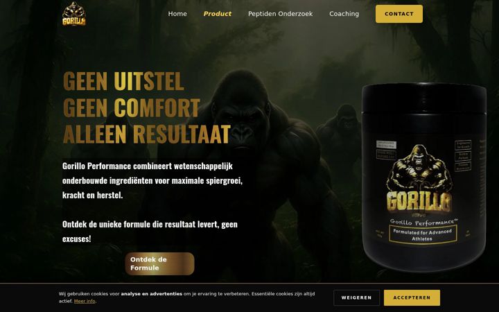 Screenshot of gorillosupps.com