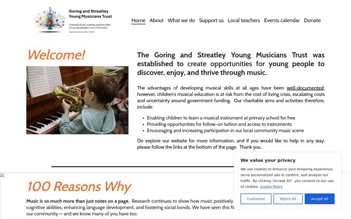 Screenshot of goringandstreatleyymt.co.uk