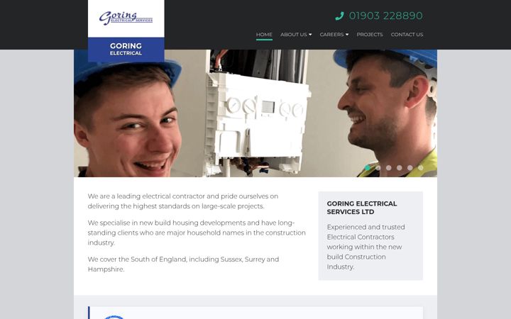 Screenshot of goringelectrical.com