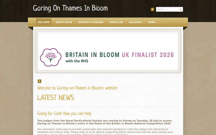 Screenshot of goringgapinbloom.org.uk