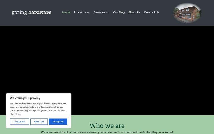 Screenshot of goringhardware.com