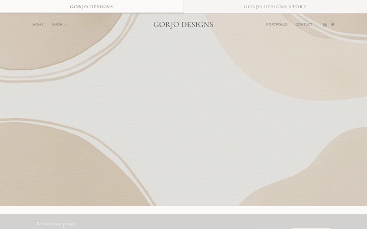 Screenshot of gorjodesigns.com