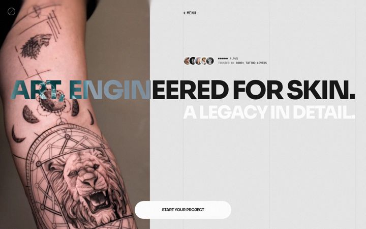 Screenshot of gorkemtattoo.com