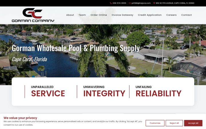 Screenshot of gormancapecoral.com