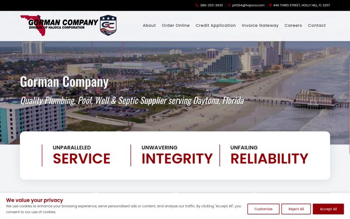 Screenshot of gormandaytona.com