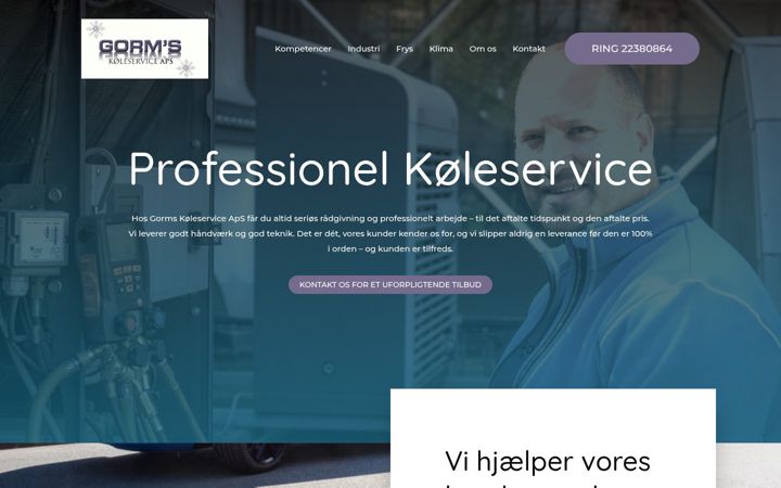 Screenshot of gorms-koeleservice.dk
