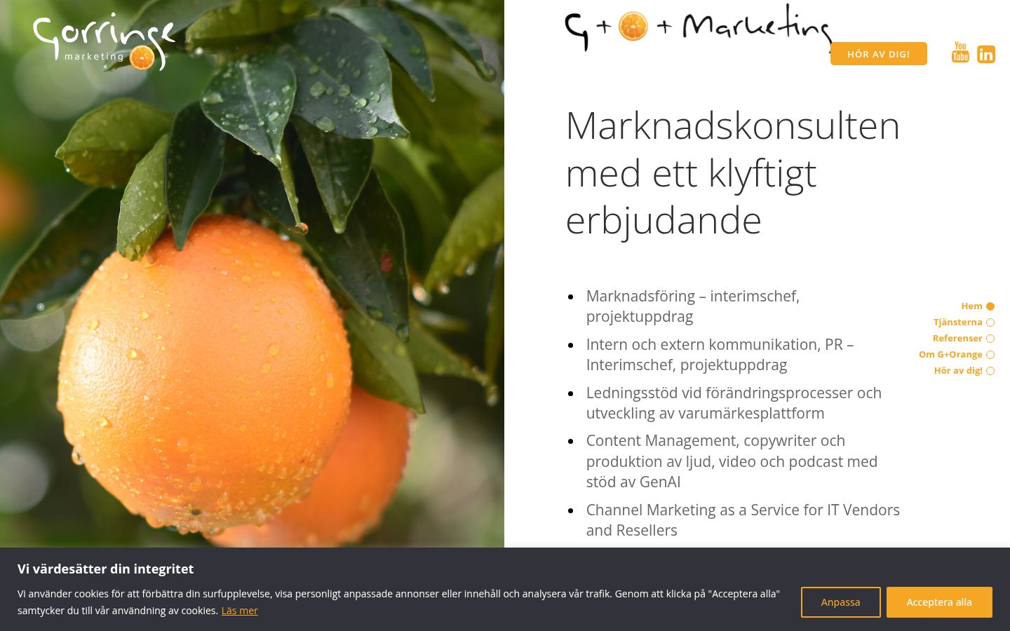 Ekrānuzņēmums ar piekrišanas baneri, kas tika rādīts pirms jebkādas mijiedarbības