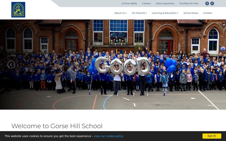 Screenshot of gorsehill.swindon.sch.uk