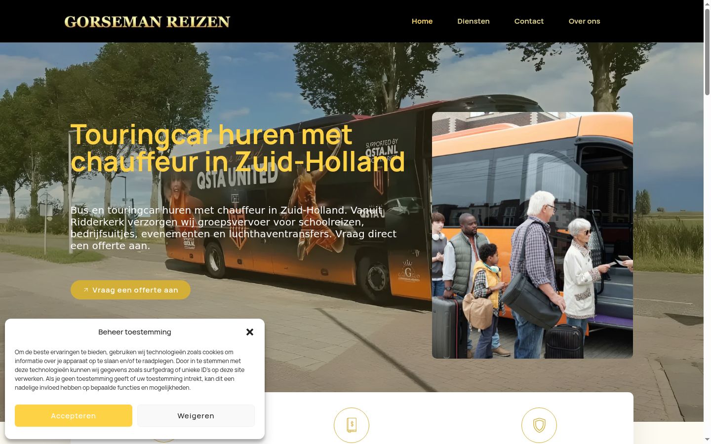 Screenshot tal-banner tal-kunsens muri qabel kwalunkwe interazzjoni