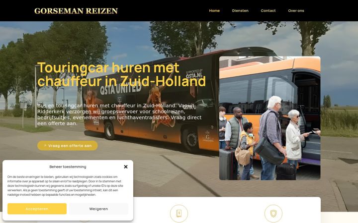 Screenshot of gorsemanreizen.nl