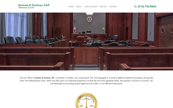 Screenshot of gortonlaw.com
