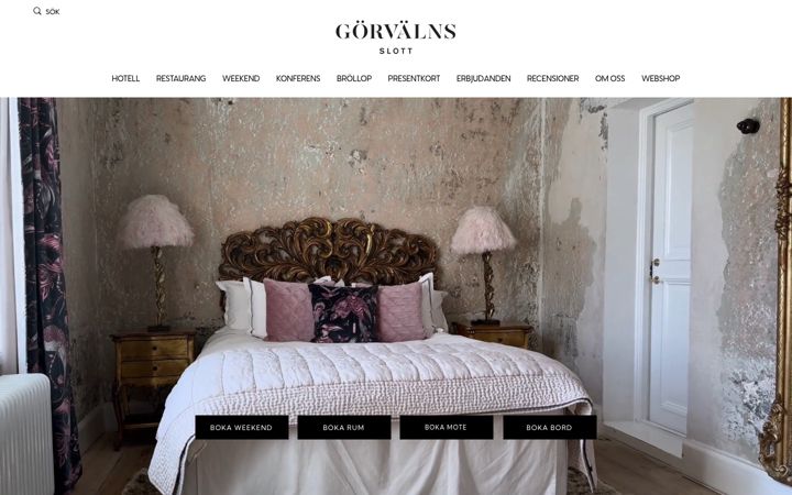 Screenshot of gorvalnsslott.se