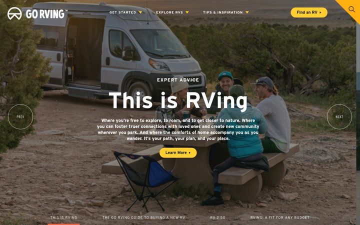 Skärmbild av gorving.com